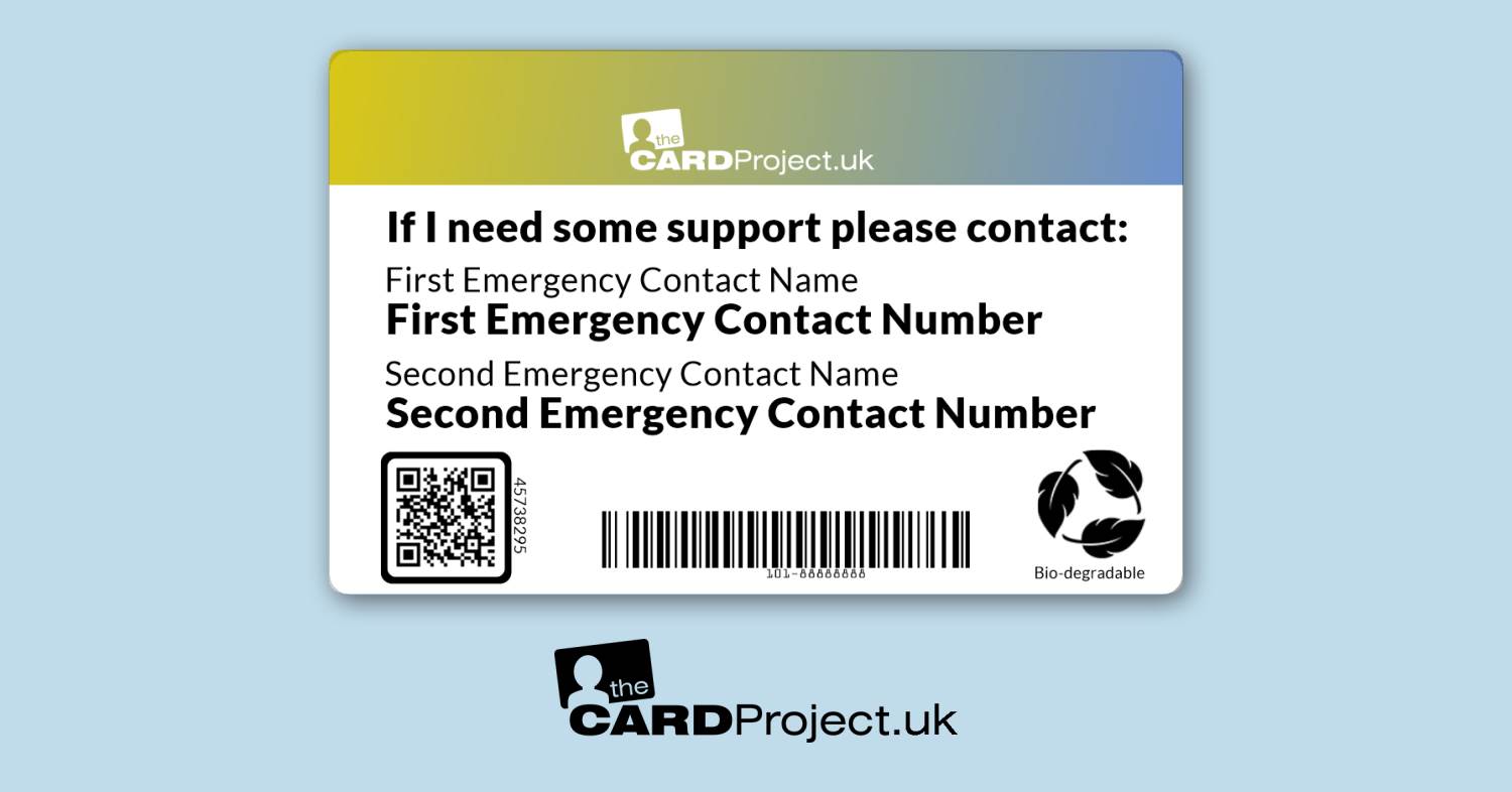 Colostomy Bag Medical Card (REAR)